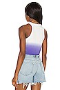 view 3 of 4 The Rivington Weekend Cropped Tank in Blue Iris Fade