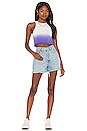 view 4 of 4 The Rivington Weekend Cropped Tank in Blue Iris Fade