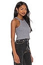 view 2 of 5 The Rivington Cropped Tank in Heather Grey