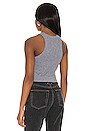 view 3 of 5 The Rivington Cropped Tank in Heather Grey