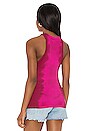 view 3 of 5 Rivington Ribbed Tank in Electric Ruby Tie Dye