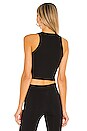 view 3 of 5 The Rivington Cropped Tank in Black
