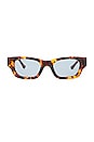 view 1 of 3 Nine-o-nine Square Sunglasses in Brown Tortoise & Blue