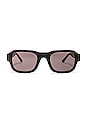 view 1 of 3 Badlands Square Sunglasses in Gloss Black & Grey
