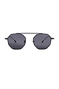 view 1 of 3 Rim Of The World Sunglasses in Matte Black Metal & Gray
