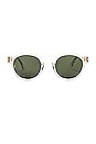view 1 of 3 Fontana Sunglasses in Clear & Green