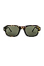 view 1 of 3 Badlands Sunglasses in Yellow Tortoise & Green