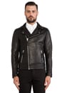 view 1 of 5 BLOUSON EN CUIR RAY in Black