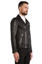 view 3 of 5 BLOUSON EN CUIR RAY in Black