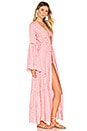 view 2 of 3 Embroidered Maxi Cardigan Dress in Desert Pink