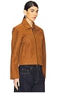 view 3 of 5 Ava Suede Jacket in Cognac