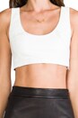 view 5 of 5 80s Leather Crop Top in White