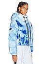 view 3 of 6 Cropped Puffer Jacket in Ice Blue & White