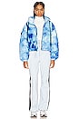 view 5 of 6 Cropped Puffer Jacket in Ice Blue & White