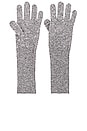 view 2 of 2 Cashmere Long Texting Glove in Grey Heather