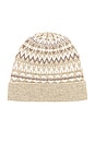 view 3 of 3 CASHMERE FAIR ISLE 비니 in Warm Neutral Combo