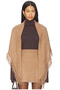 view 1 of 2 Brushed Cashmere Fringe Scarf in Caramel