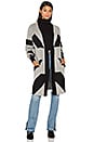 view 1 of 3 Long Cardigan in Flannel & Black