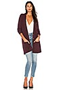 view 1 of 3 Double Hem Cardigan in Plum Marl