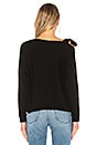 view 3 of 4 Asymmetrical Shoulder Sweater in Black