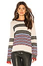 view 1 of 4 Jacquard Striped Crewneck Sweater in Pepper Multi