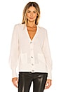 view 1 of 5 Cashmere Crystal Button Cardigan in Pearl White