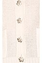 view 5 of 5 Cashmere Crystal Button Cardigan in Pearl White