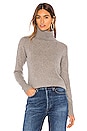view 1 of 4 Cashmere Essential Turtleneck in Grey Heather