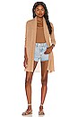 view 1 of 3 Cashmere Trapeze Cardigan in Camel Heather