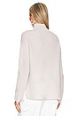 view 3 of 4 Cashmere Ribbed Standneck in Parchment Heather