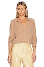 view 1 of 4 TOP POLO CASHMERE LONG SLEEVE in Camel Heather