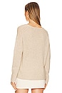 view 3 of 4 Cashmere Featherweight Vneck in Toffee Heather