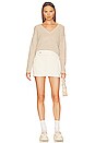 view 4 of 4 Cashmere Featherweight Vneck in Toffee Heather