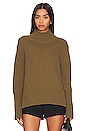 view 1 of 4 High Rib Turtleneck in Deep Olive