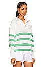 view 2 of 4 Quarter Zip in White/Lawn Green