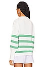 view 3 of 4 Quarter Zip in White/Lawn Green