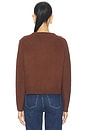 view 3 of 4 Cashmere Blend Horse Embroidered Crew Sweater in Coco & Black