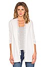 view 1 of 3 Fringe Hooded Cardigan in Pearl White