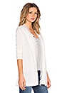 view 2 of 3 Fringe Hooded Cardigan in Pearl White