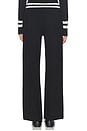 view 4 of 6 Cashmere Striped Wide Leg Pant in Black & Cream
