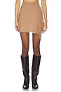 view 1 of 6 Brushed Cashmere Fringe Mini Skirt in Caramel