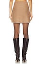 view 4 of 6 Brushed Cashmere Fringe Mini Skirt in Caramel