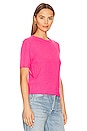 view 2 of 4 Cashmere Featherweight Tshirt in Electric Magenta