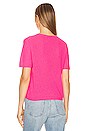 view 3 of 4 Cashmere Featherweight Tshirt in Electric Magenta