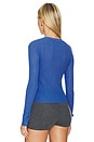 view 3 of 4 Cardi Top in Blue Marina