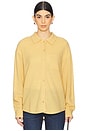 view 1 of 4 Embroidered Stitch Shirt in Vintage Gold