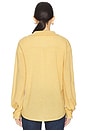 view 3 of 4 Embroidered Stitch Shirt in Vintage Gold