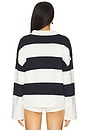 view 3 of 4 Rugby Polo Top in Deep Wave & White