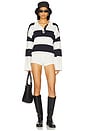 view 4 of 4 Rugby Polo Top in Deep Wave & White