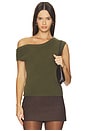 view 1 of 4 Cashmere Off Shoulder Top in Deep Olive